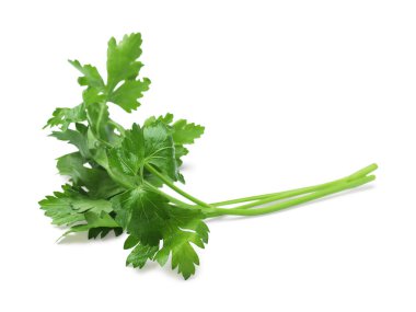 Beyaz maydanozlu taze maydanozlar.