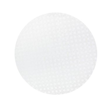 Bir adet yenilebilir pirinç kağıdı beyaz havada izole edilmiş.