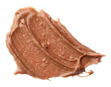 Beyaz manzaralı, lezzetli fındık ezmesi örneği.