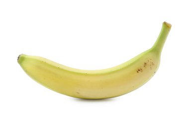 Taze olgun bir muz beyazda izole edilmiş.