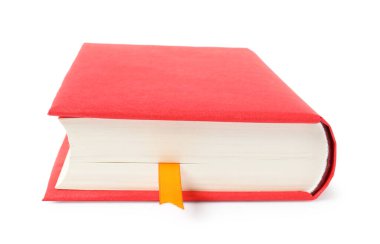 Beyaz üzerine izole edilmiş kurdele yer imi olan kitap