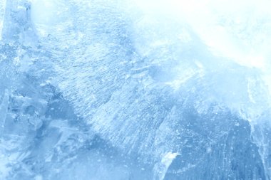 Arkaplan olarak kristal berrak buz, yakın görünüm