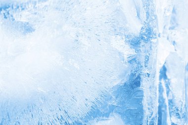 Arkaplan olarak kristal berrak buz, yakın görünüm