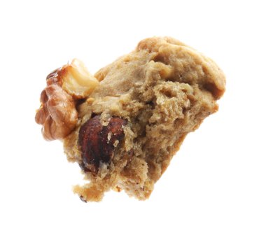 Lezzetli bir kurabiye, fındıklı ve beyaz.