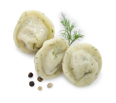 Baharatlı lezzetli hamur tatlısı beyaz, üst manzara