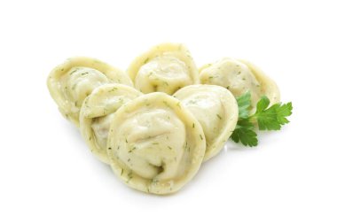 Beyaz baharatlı lezzetli hamur tatlısı.