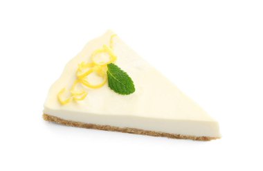 Nane aromalı lezzetli limonlu cheesecake.