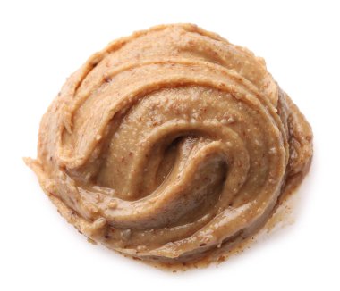 Beyaz manzaralı, lezzetli fındık ezmesi örneği.