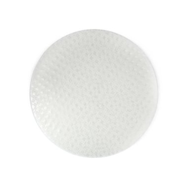 Yenilebilir pirinç kağıtları beyaz, üst görünümde izole.