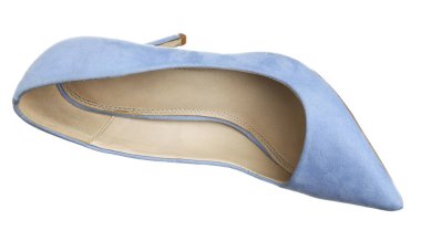 Havada izole edilmiş şık topuklu bir ayakkabı.