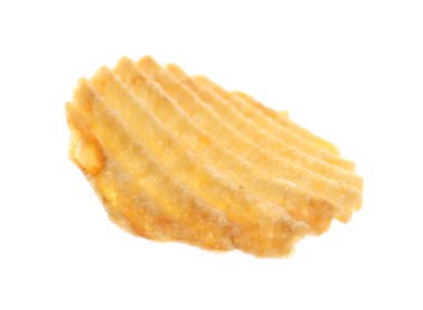 Havada izole edilmiş lezzetli bir patates cipsi.