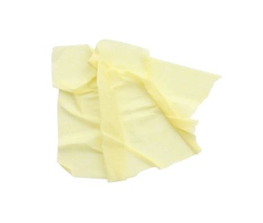 Maske bandı şeridi beyaz, üst görünümde izole