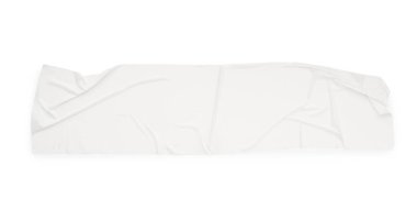 Yapışkan bant şeridi beyaz, üst görünümde izole