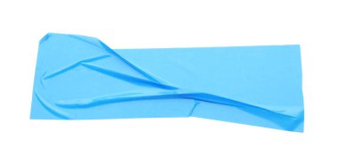 Beyaz arkaplanda açık mavi bantlı şerit, üst görünüm