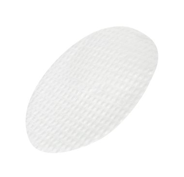 Bir adet yenilebilir pirinç kağıdı beyaz havada izole edilmiş.