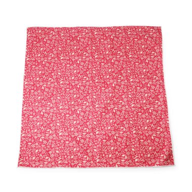 Bir mendil beyaz, üst görünümde izole.