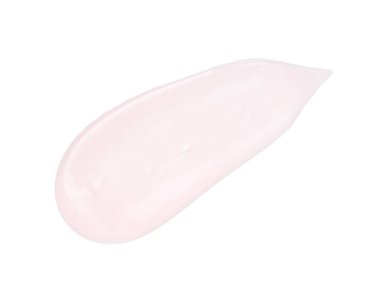 Krema örneği beyaz, üst görünümde izole