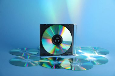 Açık mavi arkaplanda birçok küçük disk