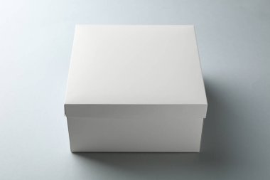 Beyaz arka planda boş bir karton kutu. Tasarım için model