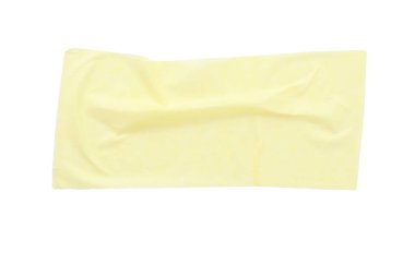 Maske bandı şeridi beyaz, üst görünümde izole