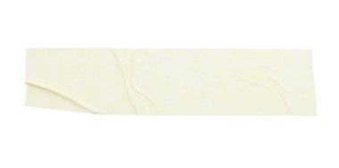 Maske bandı şeridi beyaz, üst görünümde izole