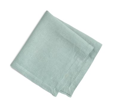 Renk peçetesi beyaz, üst görünümde izole