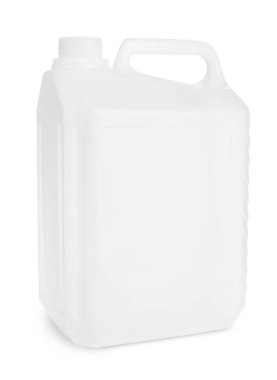 Beyaz arka planda temiz bir plastik kutu.