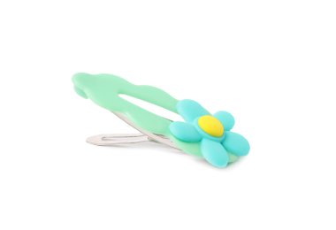 Beyaz çiçekli şirin saç tokası.