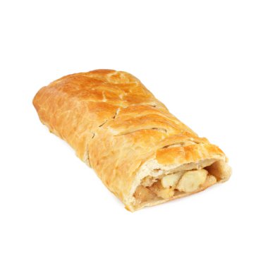 Elma ve pudra şekerli leziz meyveli çörekler.