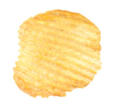 Havada izole edilmiş lezzetli bir patates cipsi.