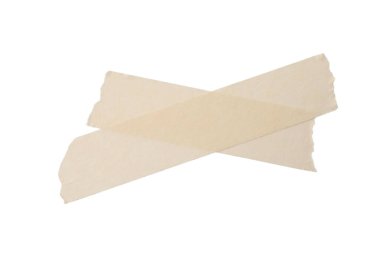 Üst görünümde izole edilmiş maskeleme bandıyla çapraz