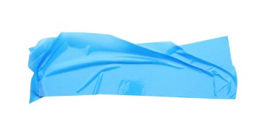 Beyaz arkaplanda açık mavi bantlı şerit, üst görünüm