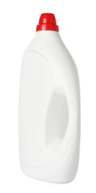 Beyaza izole edilmiş bir şişe temizlik ürünü.