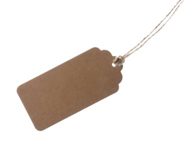 beyaz üzerine izole edilmiş dizgi ile boş etiket