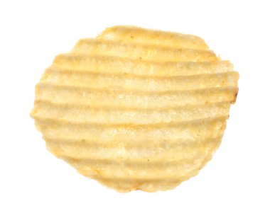 Havada izole edilmiş lezzetli bir patates cipsi.