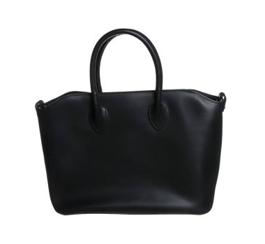 Stylish handbag in air isolated on white