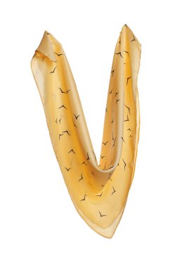 One handkerchief in air isolated on white