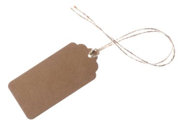 beyaz üzerine izole edilmiş dizgi ile boş etiket