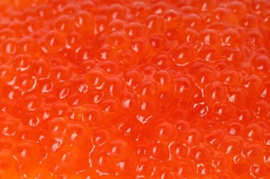 Arka plan olarak lezzetli kırmızı havyar, yakın plan görünümü