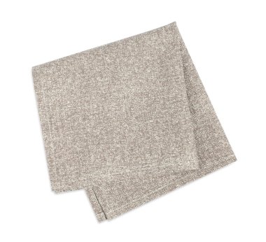 Bir gri peçete beyaza izole edilmiş, üst manzara