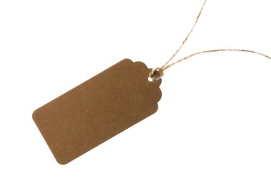 beyaz üzerine izole edilmiş dizgi ile boş etiket