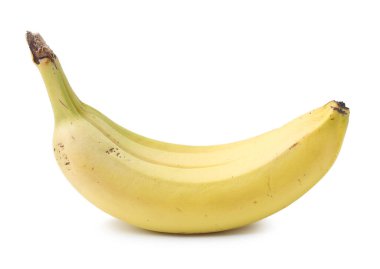 olgun muz üzerinde beyaz izole demet