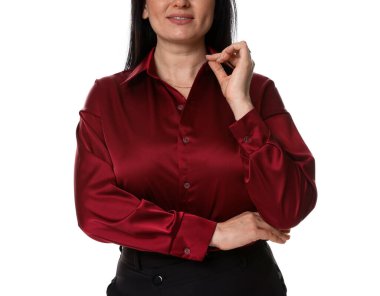 Artı beyaz arka planda boyut modeli, yakın plan. Fazla kilolu