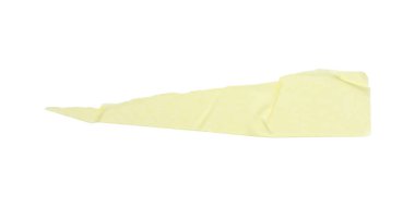 Maske bandı şeridi beyaz, üst görünümde izole