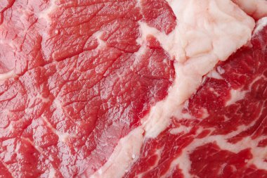 Raw beef meat as background, closeup view
