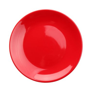 Temiz bir tabak beyaz, üst görünüm