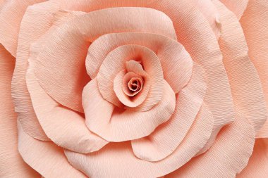 Arka plan olarak güzel pembe kağıt çiçek, üst görünüm