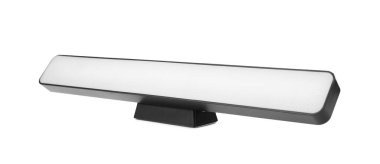 Bir modern LED lamba beyaz üzerine izole