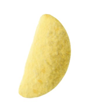 One tasty potato chip isolated on white
