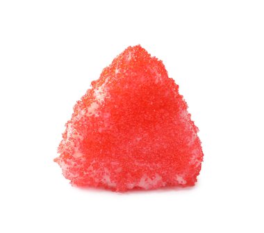 Lezzetli tobiko onigiri (Japon pirinç topu) beyaz üzerine izole edilmiş
